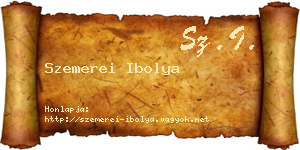 Szemerei Ibolya névjegykártya